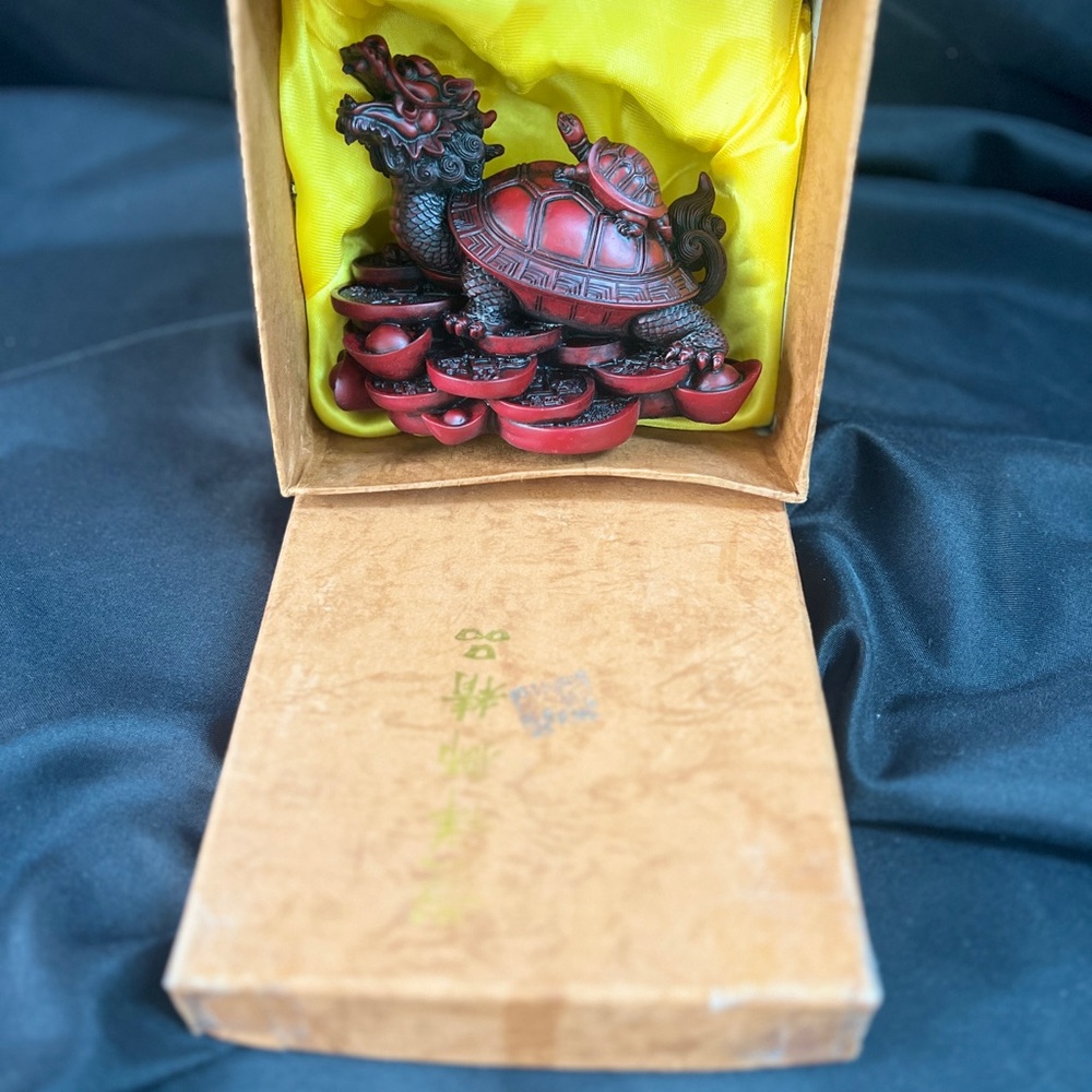 Unusual Chinese Dragon Turtle Statue